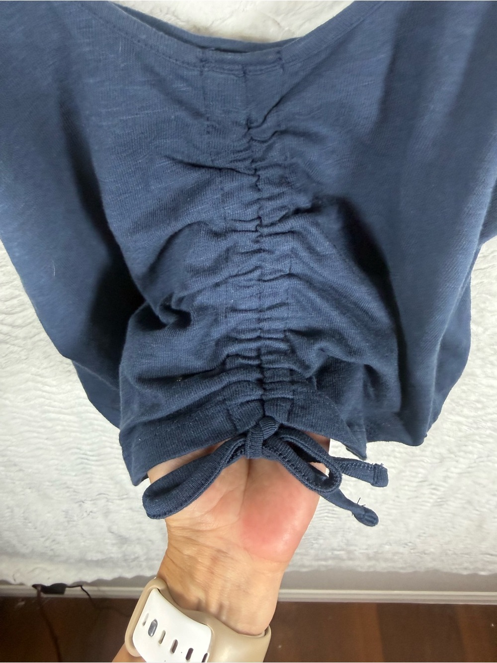 Roxy Navy Drawstring Ruched Cami Tank - Picture 6 of 9